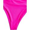 imageFloerns Womens Boho Two Piece High Waist Bathing Suit Bandeau SwimsuitHot Pink Bow