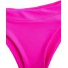imageFloerns Womens Boho Two Piece High Waist Bathing Suit Bandeau SwimsuitHot Pink Bow