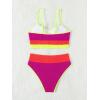 imageFloerns Womens Boho Two Piece High Waist Bathing Suit Bandeau SwimsuitPink Multi