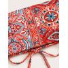 imageFloerns Womens Boho Two Piece High Waist Bathing Suit Bandeau SwimsuitRed Tribal