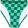 imageFloerns Womens Plaid Print Square Neck Tankini Sets Two Piece Bathing SuitGreen