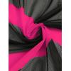 imageFloerns Womens Plus Size 3 Piece Bathing Suit One Shoulder Bikini Set with Cover UpPink