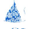 imageFloerns Womens Solid Halter Tie Side Bikini Set Two Piece Bathing SuitBlue and White Smock