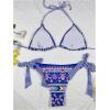 imageFloerns Womens Solid Halter Tie Side Bikini Set Two Piece Bathing SuitRoyal Blue Floral