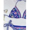 imageFloerns Womens Solid Halter Tie Side Bikini Set Two Piece Bathing SuitRoyal Blue Floral