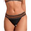 imageFloerns Womens Printed S Summer Beachwear Underwear Bikini Swimsuit BottomsBlack