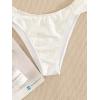 imageFloerns Womens 2 Piece Bathing Suit Ruffle Hem Bandeau Tie Front Bikini SetWhite