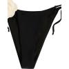 imageFloerns Womens 3D Flower Appliques Triangle Tops 2 Piece Bikini Sets High Cut ThongBlack Multi