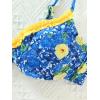 imageFloerns Womens Floral Frill Trim Underwire High Cut Two Piece Bikini SwimsuitBlue
