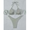 imageFloerns Womens Floral Frill Trim Underwire High Cut Two Piece Bikini SwimsuitLight Grey