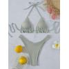 imageFloerns Womens Floral Frill Trim Underwire High Cut Two Piece Bikini SwimsuitLight Grey