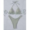 imageFloerns Womens Floral Frill Trim Underwire High Cut Two Piece Bikini SwimsuitLight Grey
