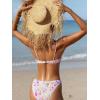 imageFloerns Womens Floral Frill Trim Underwire High Cut Two Piece Bikini SwimsuitLight Pink Floral