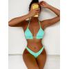 imageFloerns Womens Floral Frill Trim Underwire High Cut Two Piece Bikini SwimsuitMint Green