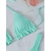 imageFloerns Womens Floral Frill Trim Underwire High Cut Two Piece Bikini SwimsuitMint Green