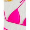 imageFloerns Womens Floral Frill Trim Underwire High Cut Two Piece Bikini SwimsuitRose Pink