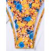 imageFloerns Womens Floral Frill Trim Underwire High Cut Two Piece Bikini SwimsuitYellow and Blue