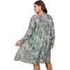 imageFloerns Womens Plus Size 3 Piece Drawstring Ruched Shorts Swimsuit Kimono Cover UpMint Green