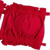 imageFloerns Womens Tie Back Ruched Bandeau with Cheeky Thong Bikini Bathing SuitA B Red