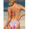 imageFloerns Womens 2 Piece Bikini Swimsuit Allover Print Push Up High Waisted SwimwearBlue Multi