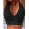 imageFloerns Womens 2 Piece Boho V Neck Bra and High Waist Bottoms Bikini Swimsuit SetBlack