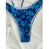 imageFloerns Womens All Over Print Tube Bandeau Bralette Tie Side Bikini SwimwearOcean Blue