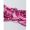 imageFloerns Womens All Over Print Tube Bandeau Bralette Tie Side Bikini SwimwearPink