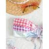 imageFloerns Womens All Over Print Tube Bandeau Bralette Tie Side Bikini SwimwearPink Plaid