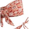 imageFloerns Womens All Over Print Tube Bandeau Bralette Tie Side Bikini SwimwearRed Multi