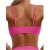 imageFloerns Womens Bathing Suit Floral Print High Waist 2 Piece Bikini SwimsuitHot Pink