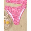 imageFloerns Womens Bathing Suit Floral Print High Waist 2 Piece Bikini SwimsuitPink Multi