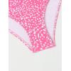 imageFloerns Womens High Waist Bikini Swimsuit Floral Print V Neck Bathing SuitPink Dalmatian