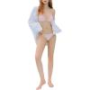 imageFloerns Womens Micro Triangle Bikini Set Cut Out Chain Two Piece Bathing SuitPink