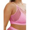imageFloerns Womens Plus Size Bathing Suit Fishnet High Waist Bikini Set Rave OutfitPink