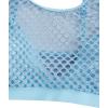 imageFloerns Womens Plus Size Bathing Suit Fishnet High Waist Bikini Set Rave OutfitSky Blue
