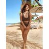 imageFloerns Womens Plus Size Scoop Neck High Waisted Two Piece Bathing SuitBrown