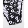 imageFloerns Womens Two Piece Bathing Suit Floral Print Triangle Bikini SwimsuitBlack