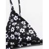 imageFloerns Womens Two Piece Bathing Suit Floral Print Triangle Bikini SwimsuitBlack