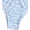 imageFloerns Womens Two Piece Bathing Suit Floral Print Triangle Bikini SwimsuitBlue and White