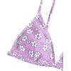 imageFloerns Womens Two Piece Bathing Suit Floral Print Triangle Bikini SwimsuitPurple