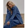 imageFloerns Womens 2 Piece Outfits Slit Hem Longline Blouse and Wide Leg Pants SetA Dusty Blue