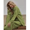 imageFloerns Womens 2 Piece Outfits Slit Hem Longline Blouse and Wide Leg Pants SetLight Green