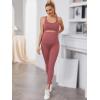 imageFloerns Womens Maternity 2 Piece Outfit Scoop Neck Crop Tank Top Legging SetDusty Pink