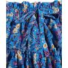 imageFloerns Womens Two Piece Outfit Floral Off Shoulder Drawstring Crop Top and Skirt SetDeep Blue