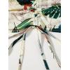 imageFloerns Womens Two Piece Outfit Floral Off Shoulder Drawstring Crop Top and Skirt SetGreen Multi