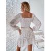 imageFloerns Womens Two Piece Outfit Sweetheart Neck Crop Top and Mini Skirt SetWhite Multi