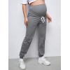 imageFloerns Womens Maternity Drawstring High Waist Solid Ripped SweatpantsA Grey