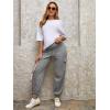 imageFloerns Womens Maternity Drawstring High Waist Solid Ripped SweatpantsGrey Solid