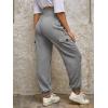 imageFloerns Womens Maternity Drawstring High Waist Solid Ripped SweatpantsGrey Solid