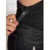 imageFloerns Womens Maternity Ripped Roll Hem Jeans Pregnant Denim ShortsDark Grey